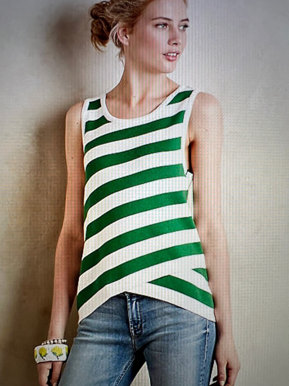 Anthropologie Valley Green Tank by Moth